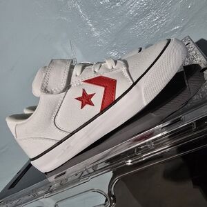 Kids' White and Red Star Sneakers